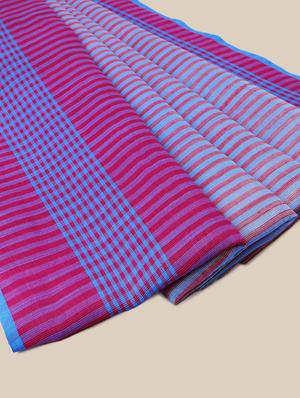 bordered woven saree with blouse - 17140967 - Standard Image - 3