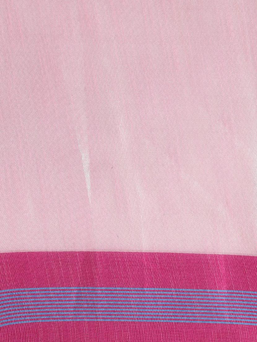 bordered woven saree with blouse - 17140967 - Zoom Image - 6