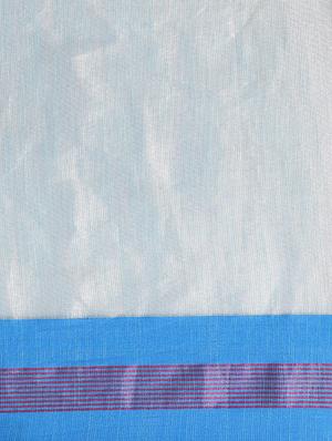 bordered woven saree with blouse - 17140968 - Standard Image - 5