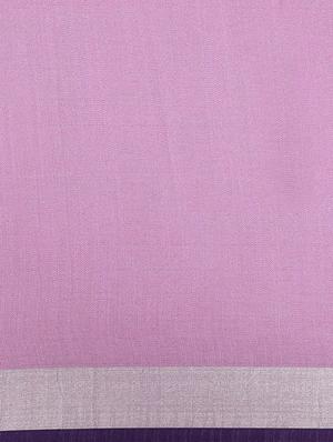 solid woven saree with blouse - 17140974 - Standard Image - 4