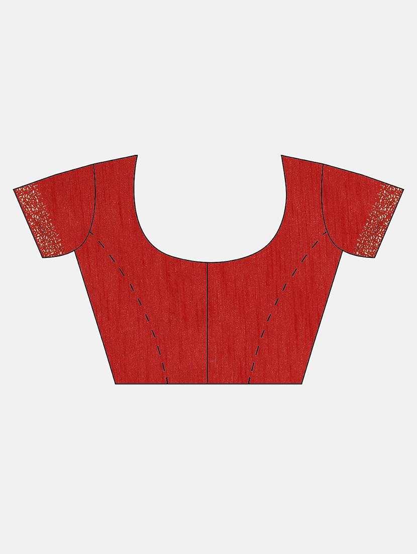 embellished solid saree with blouse - 17140988 - Zoom Image - 3