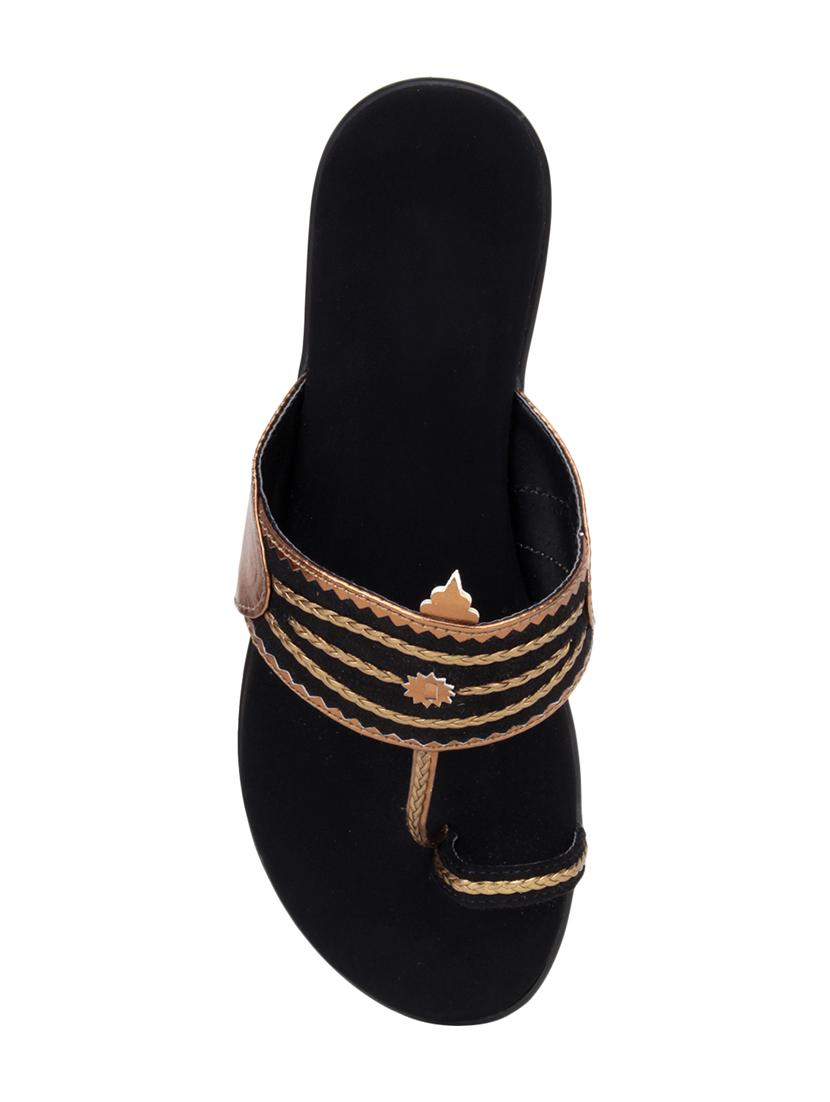 black one toe sandals - 17141113 - Zoom Image - 4