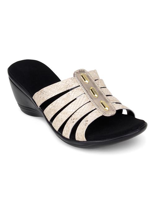 beige slip on wedges - 17141139 - Standard Image - 1