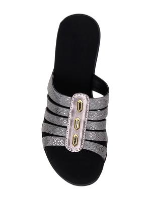 grey slip on wedges - 17141140 - Standard Image - 4