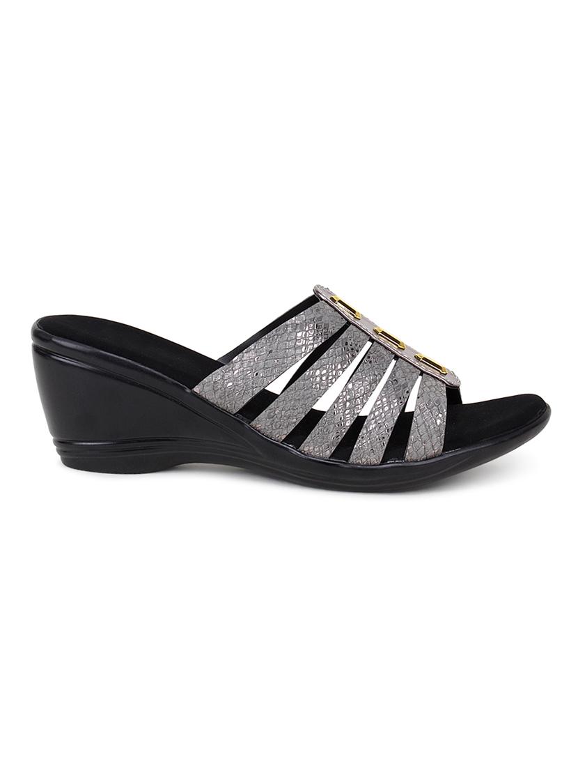 grey slip on wedges - 17141140 - Zoom Image - 2