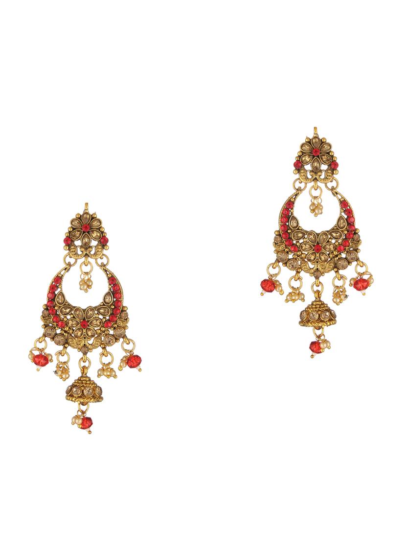 red metal necklaces and earring - 17141988 - Zoom Image - 4