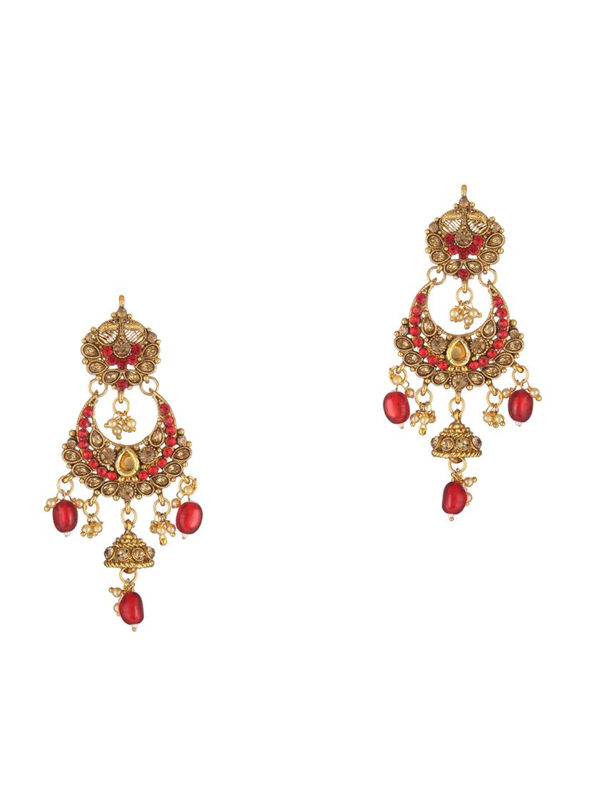 red metal necklaces and earring - 17141990 - Zoom Image - 4