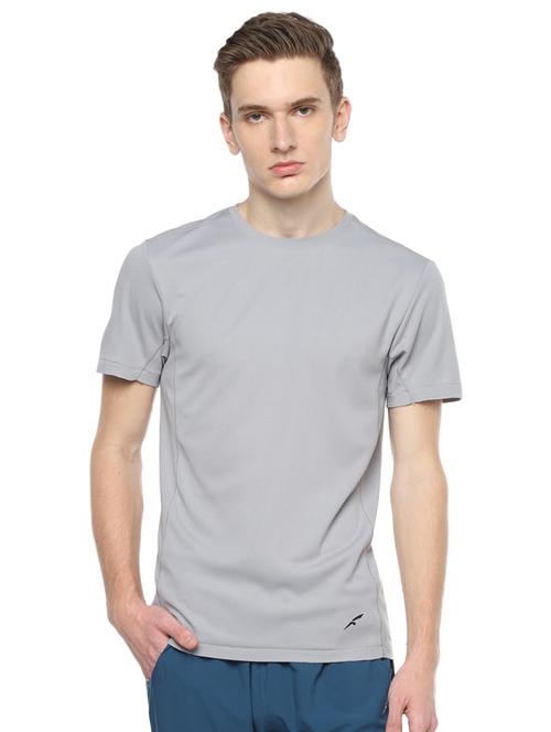 grey solid t-shirt - 17142204 - Standard Image - 1