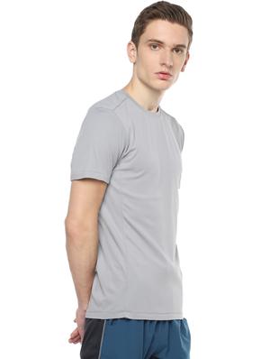 grey solid t-shirt - 17142204 - Standard Image - 2