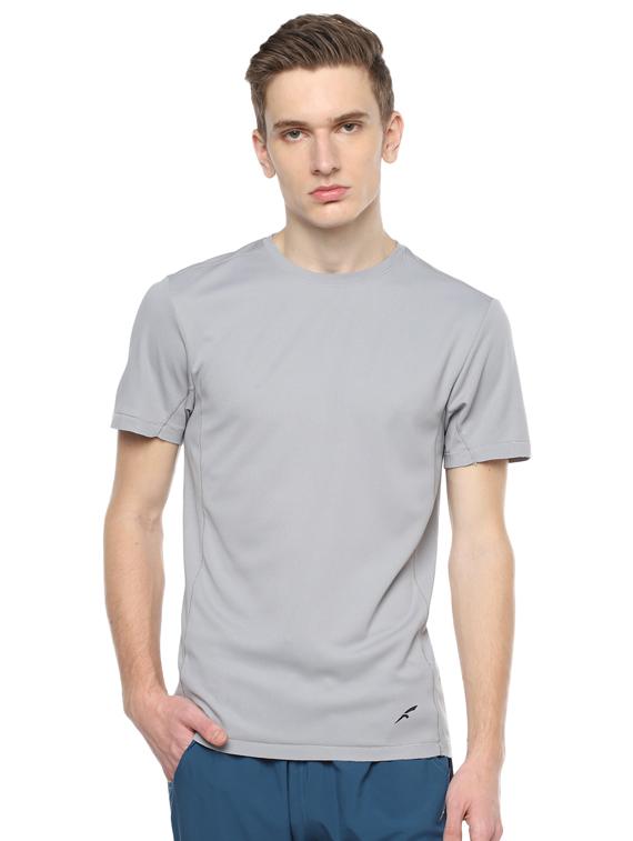 grey solid t-shirt - 17142204 - Zoom Image - 1