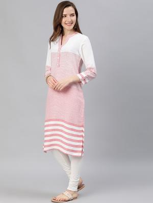 striped straight kurta - 17142658 - Standard Image - 2