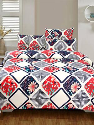 cotton double bedsheet with 2 pillow cover - 17142707 - Standard Image - 2