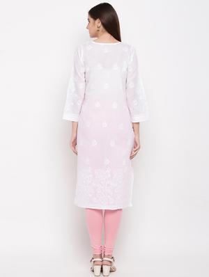 chikankari straight kurta - 17142765 - Standard Image - 3