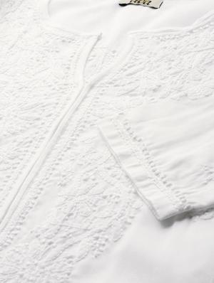 chikankari straight kurta - 17142767 - Standard Image - 4