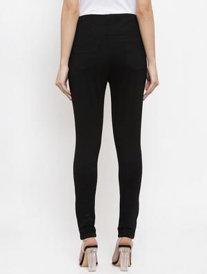 black cotton blend jeggings - 17142779 - Standard Image - 3