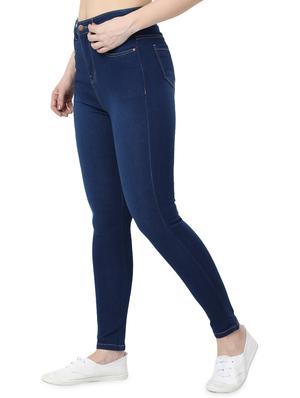 dark blue cotton blend jeans - 17142784 - Standard Image - 2