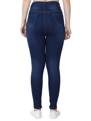 dark blue cotton blend jeans - 17142784 - Standard Image - 3