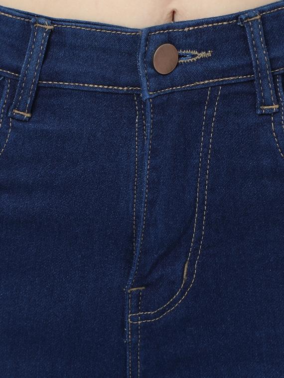 dark blue cotton blend jeans - 17142784 - Zoom Image - 5