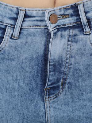 light blue cotton blend jeans - 17142785 - Standard Image - 5