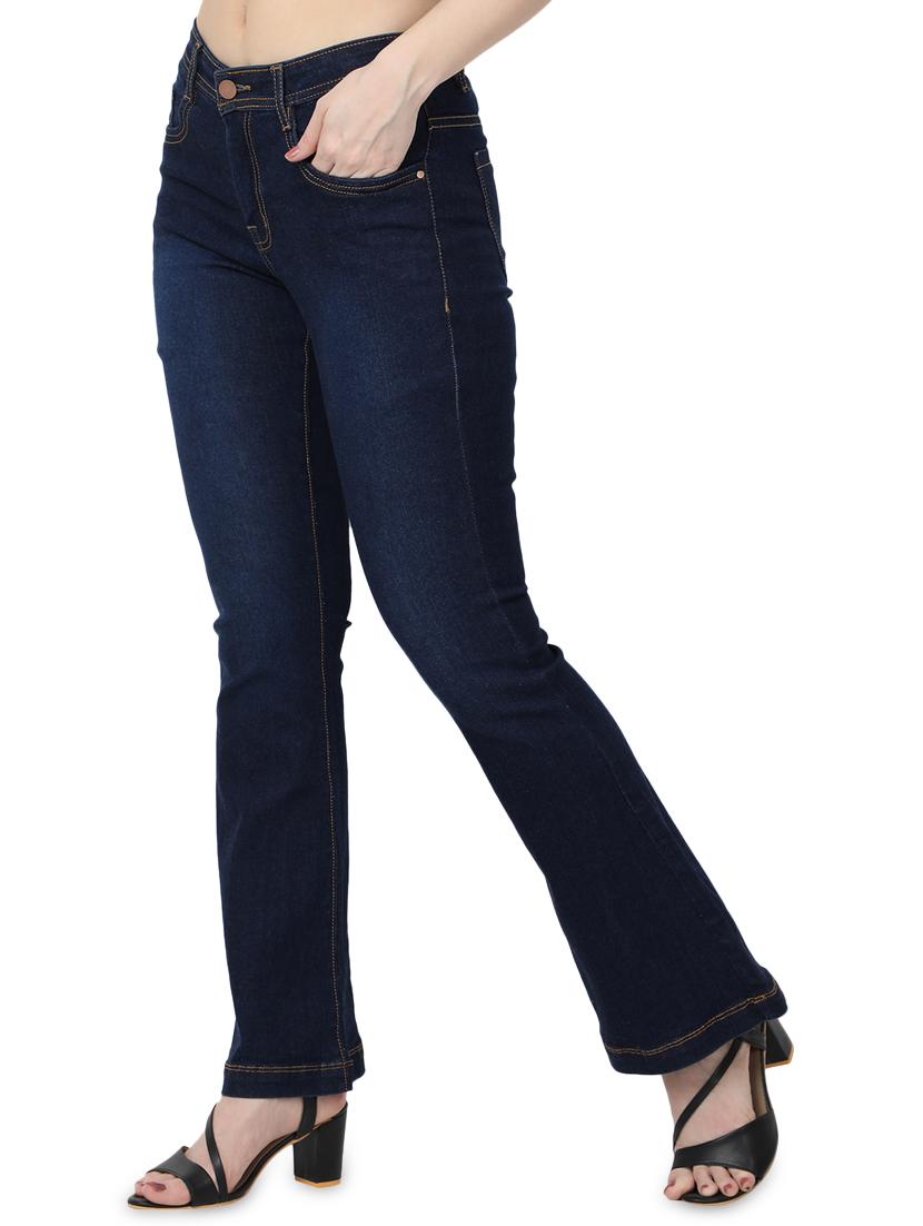 blue cotton blend jeans - 17142788 - Zoom Image - 2