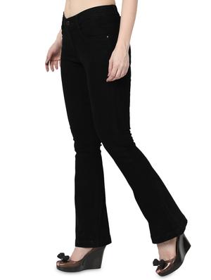 black cotton blend jeans - 17142789 - Standard Image - 2