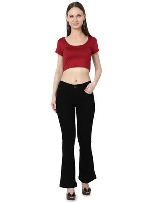 black cotton blend jeans - 17142789 - Standard Image - 4