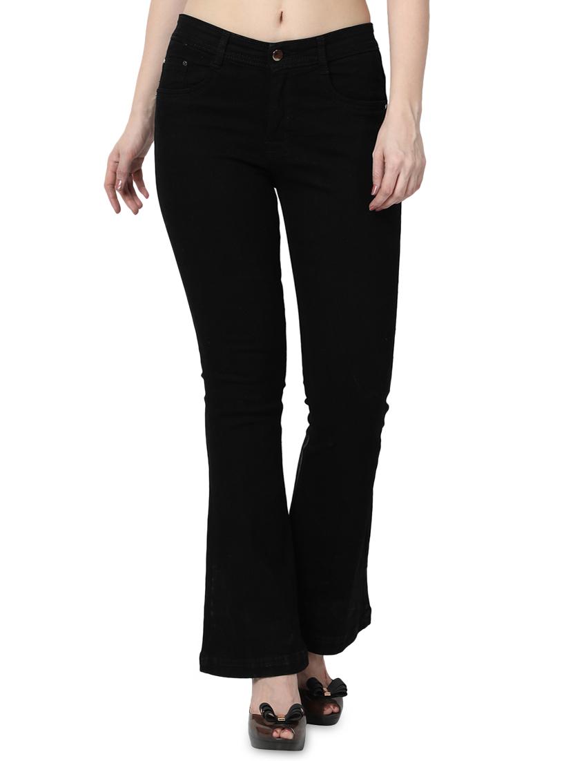 black cotton blend jeans - 17142789 - Zoom Image - 1
