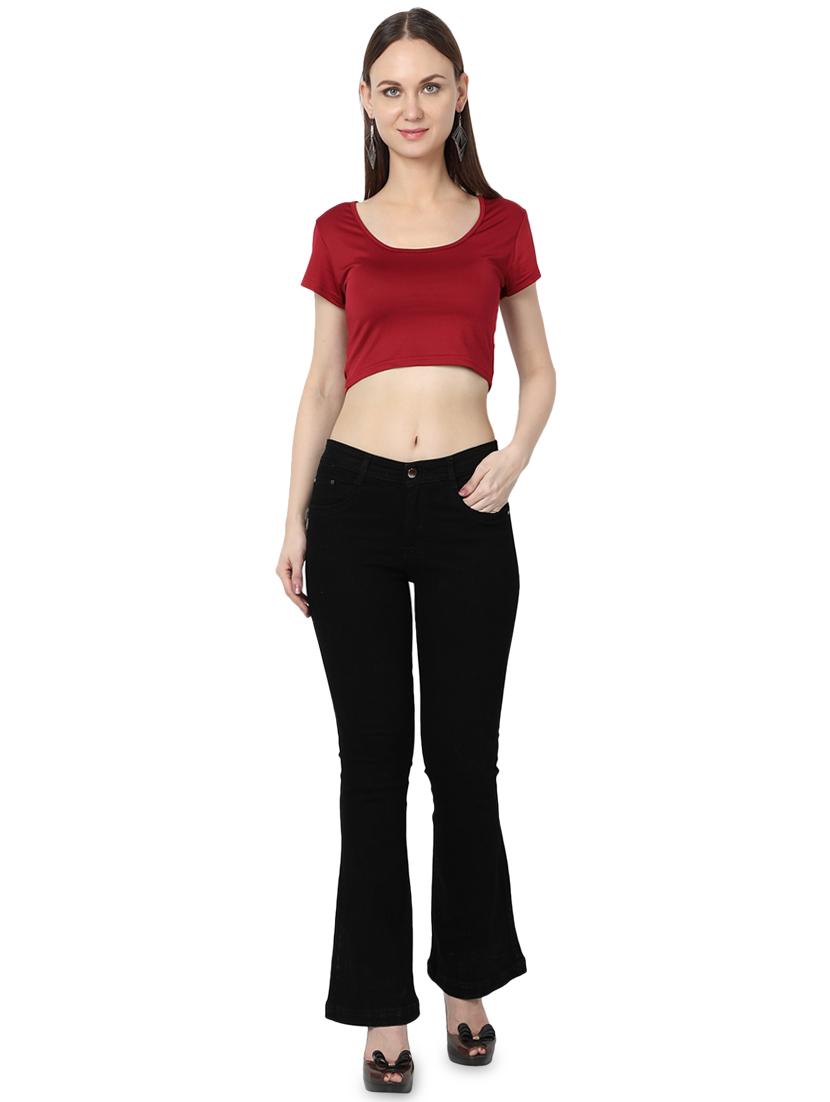black cotton blend jeans - 17142789 - Zoom Image - 4
