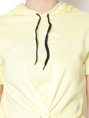 yellow cotton crop tee - 17143175 - Standard Image - 5