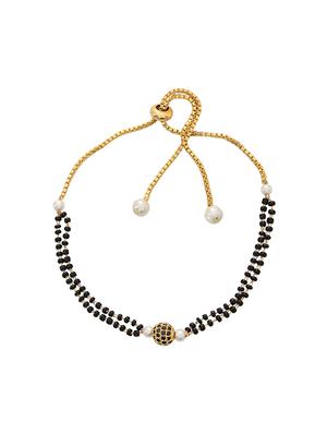 gold beads mangalsutra and bracelet - 17143204 - Standard Image - 4