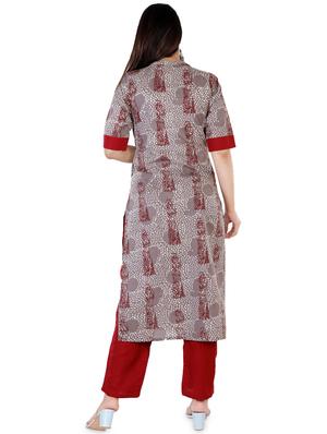 printed straight kurta - 17143262 - Standard Image - 3
