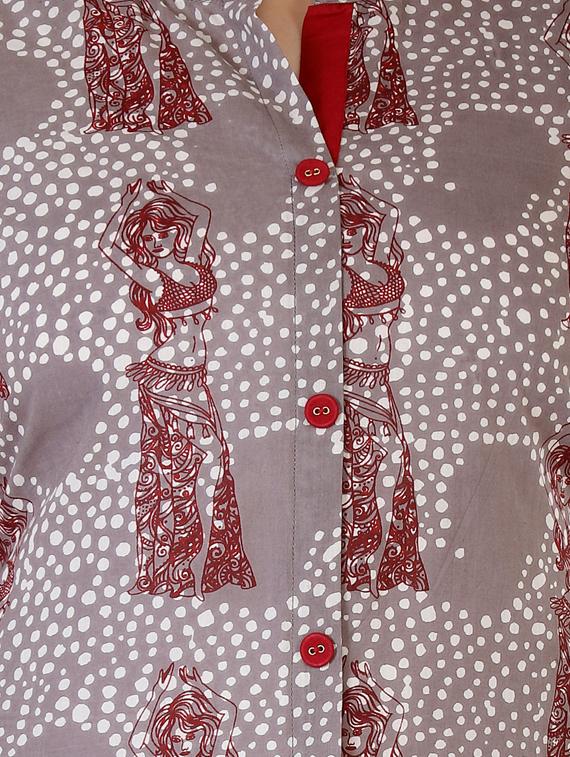 printed straight kurta - 17143262 - Zoom Image - 4
