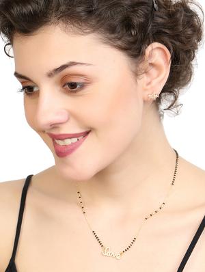 gold metal mangalsutra set - 17143311 - Standard Image - 4
