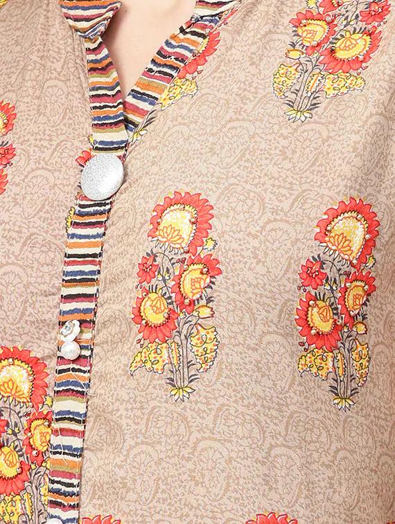 printed flared kurta - 17143607 - Zoom Image - 4