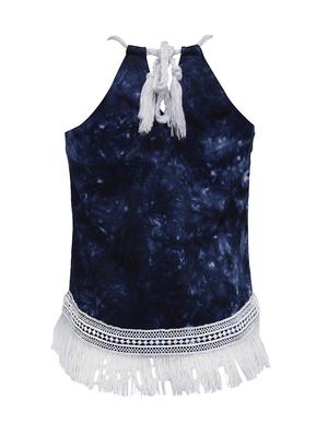blue cotton regular tops & tee - 17143758 - Standard Image - 2