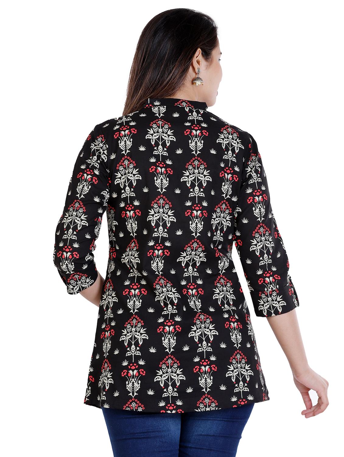 black cotton regular top - 17143914 - Zoom Image - 3