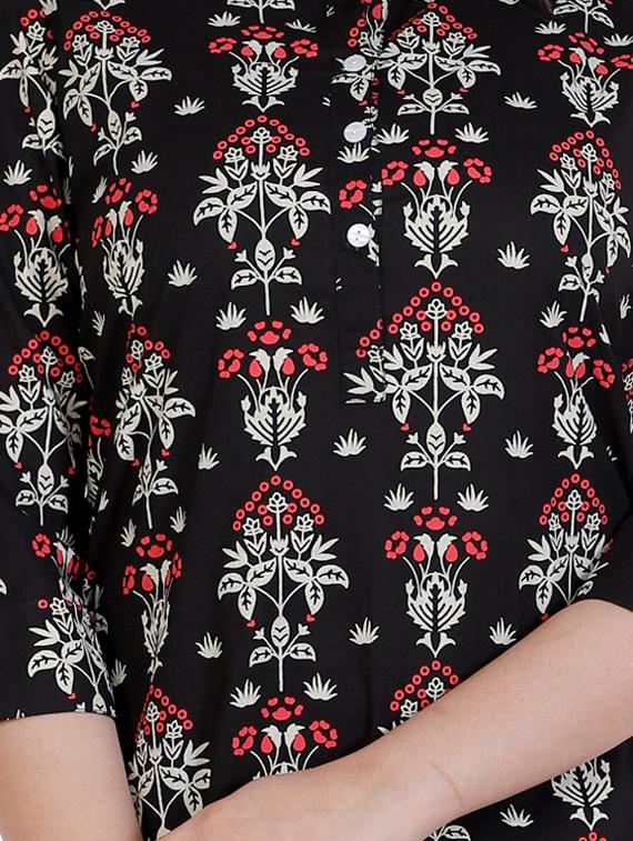 black cotton regular top - 17143914 - Zoom Image - 5