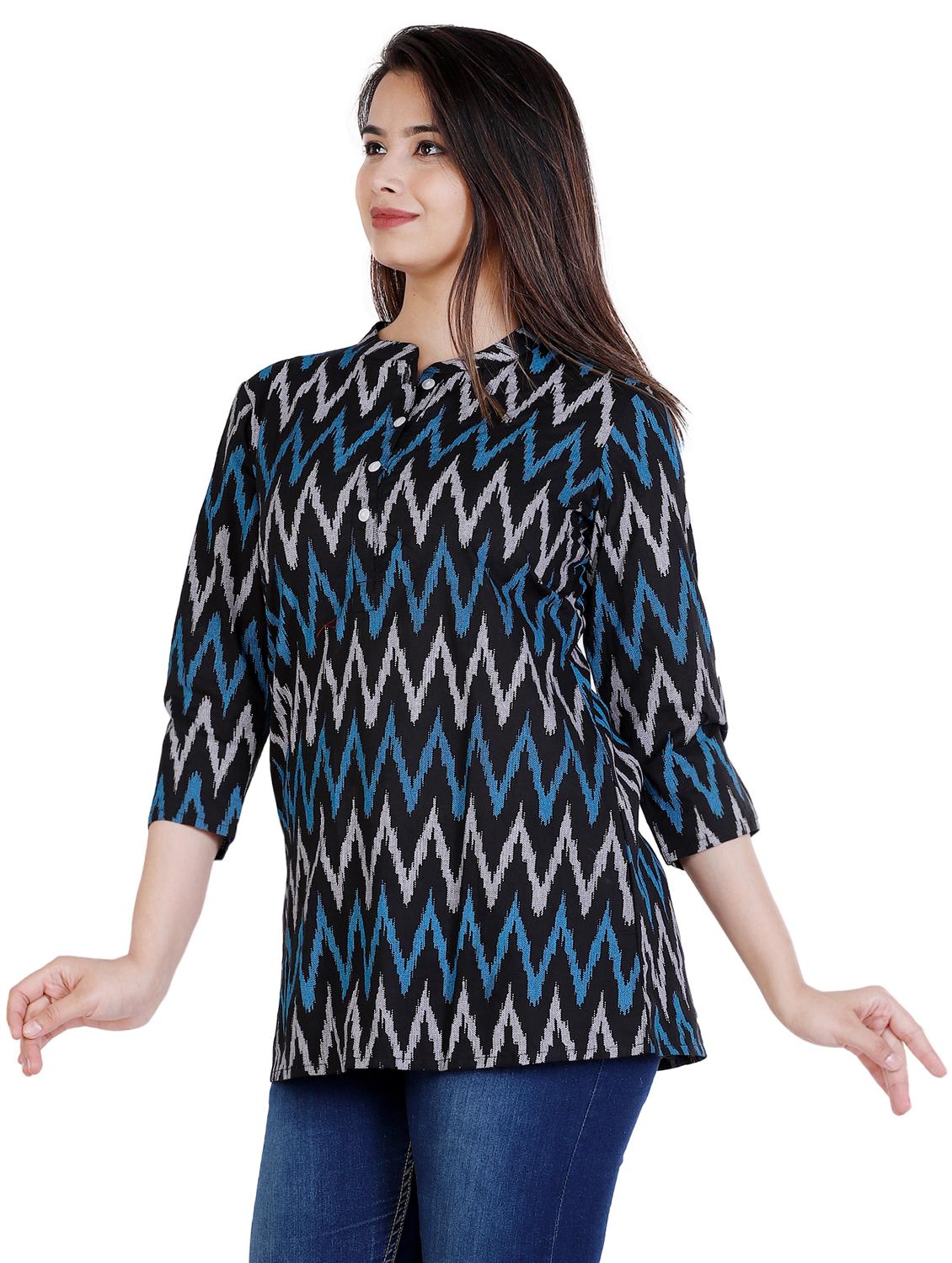 black cotton regular top - 17143916 - Zoom Image - 2