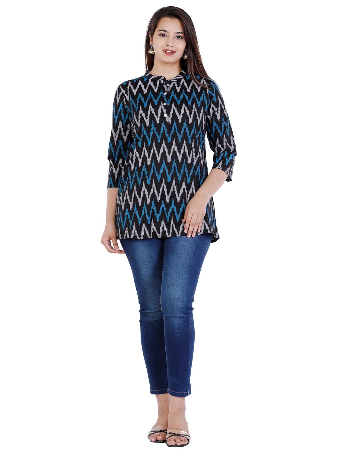 black cotton regular top - 17143916 - Zoom Image - 4