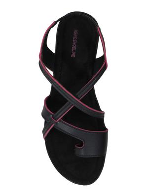 black back strap sandals - 17143960 - Standard Image - 3