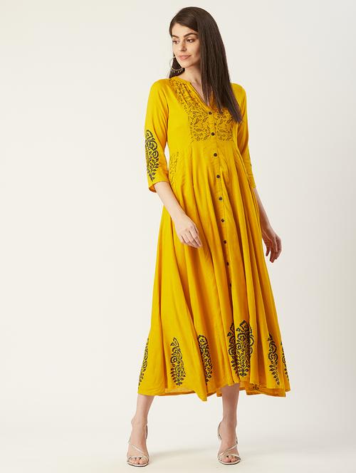 printed flared dress - 17144490 - Very Small Image - 1