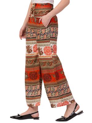 tie front printed palazzo - 17144496 - Standard Image - 2