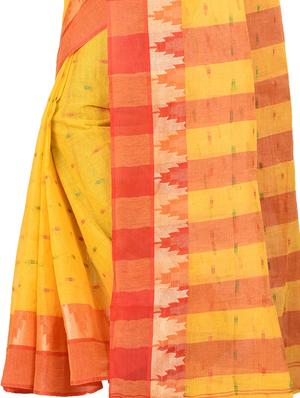 self design tant saree - 17144595 - Standard Image - 3