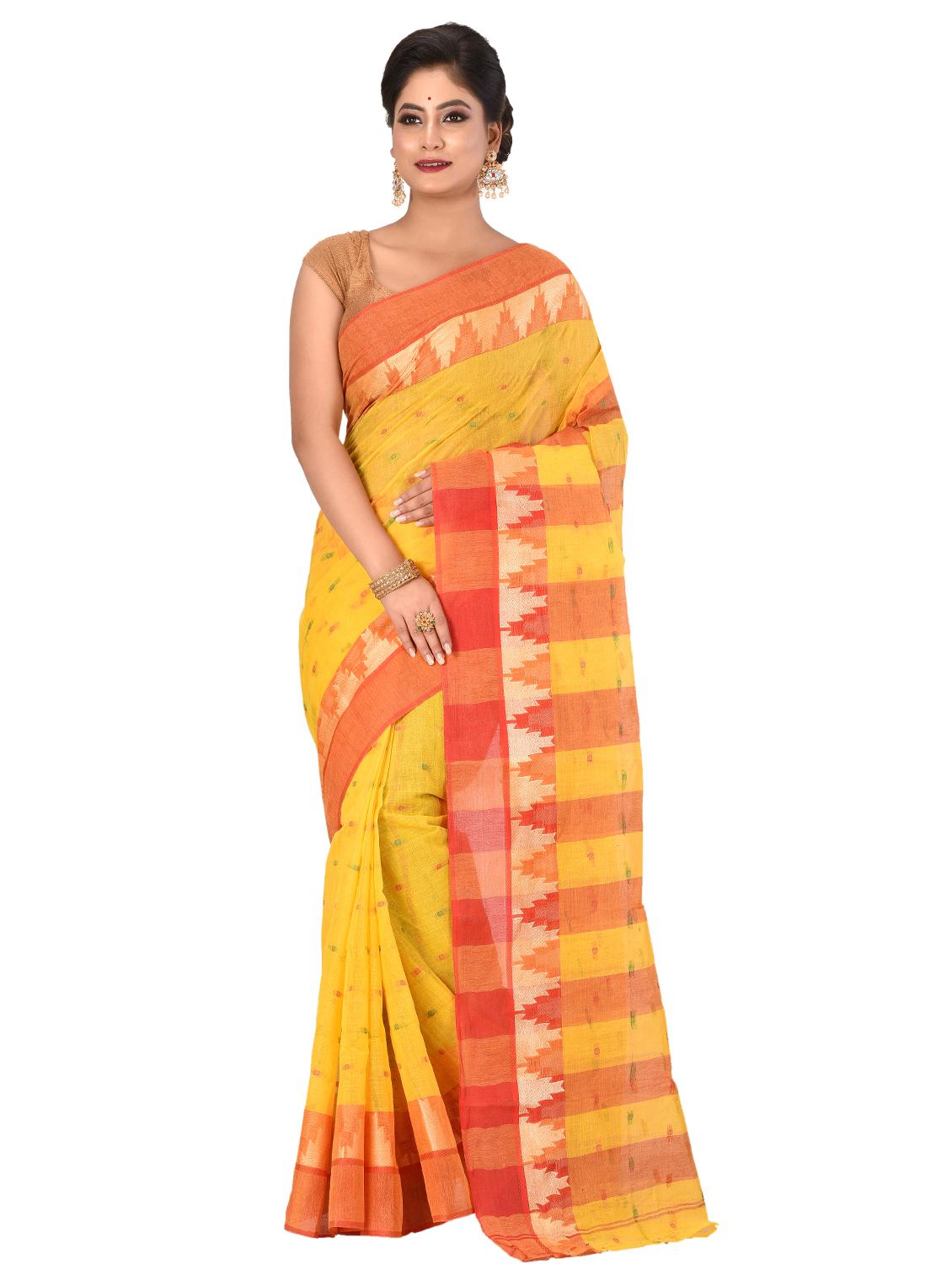 self design tant saree - 17144595 - Zoom Image - 1