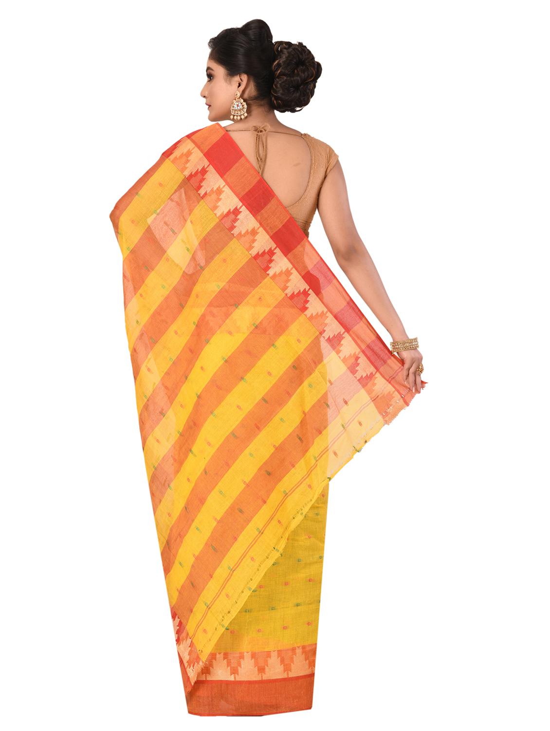 self design tant saree - 17144595 - Zoom Image - 2