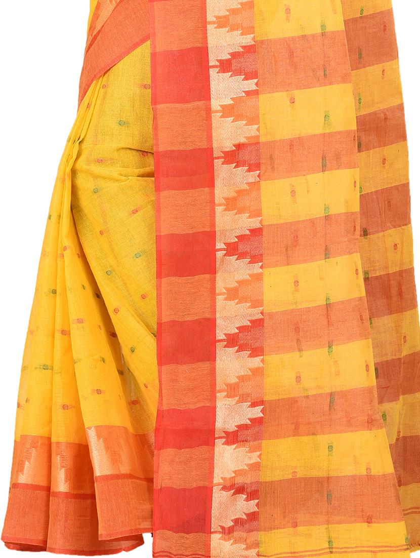 self design tant saree - 17144595 - Zoom Image - 3