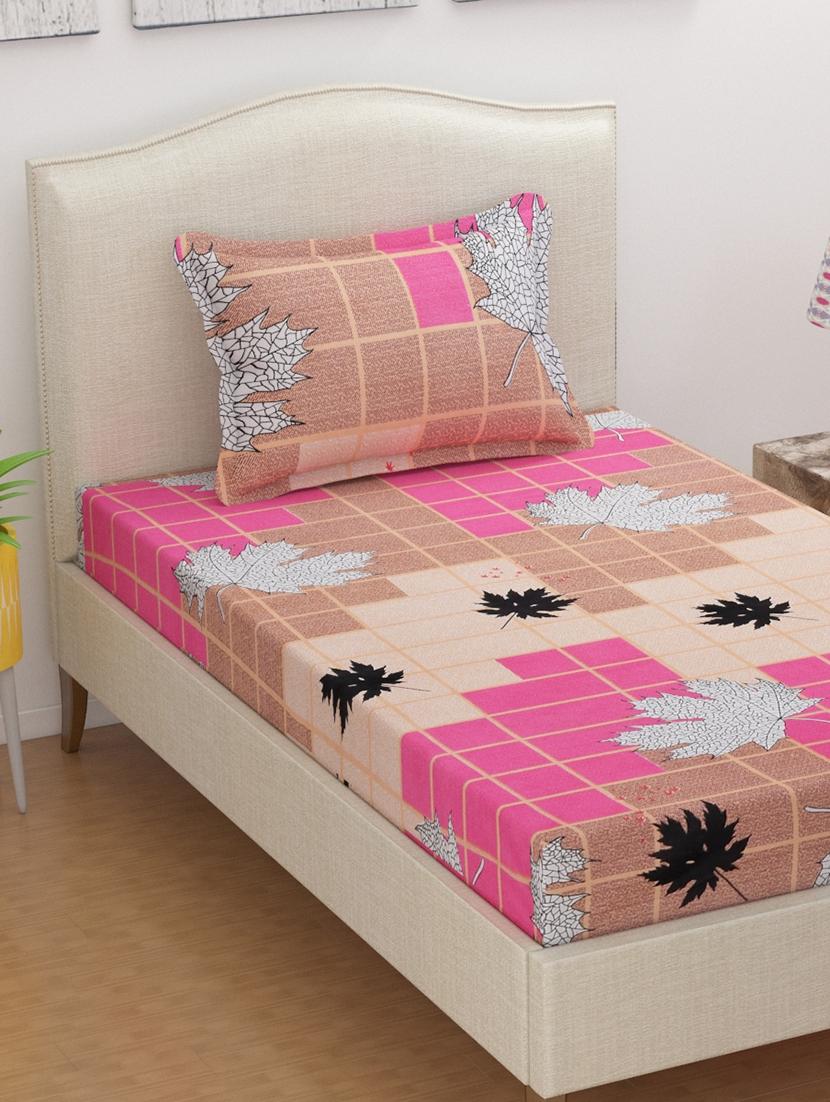 cotton single bedsheets with 1 pillow cover - 17144924 - Zoom Image - 1
