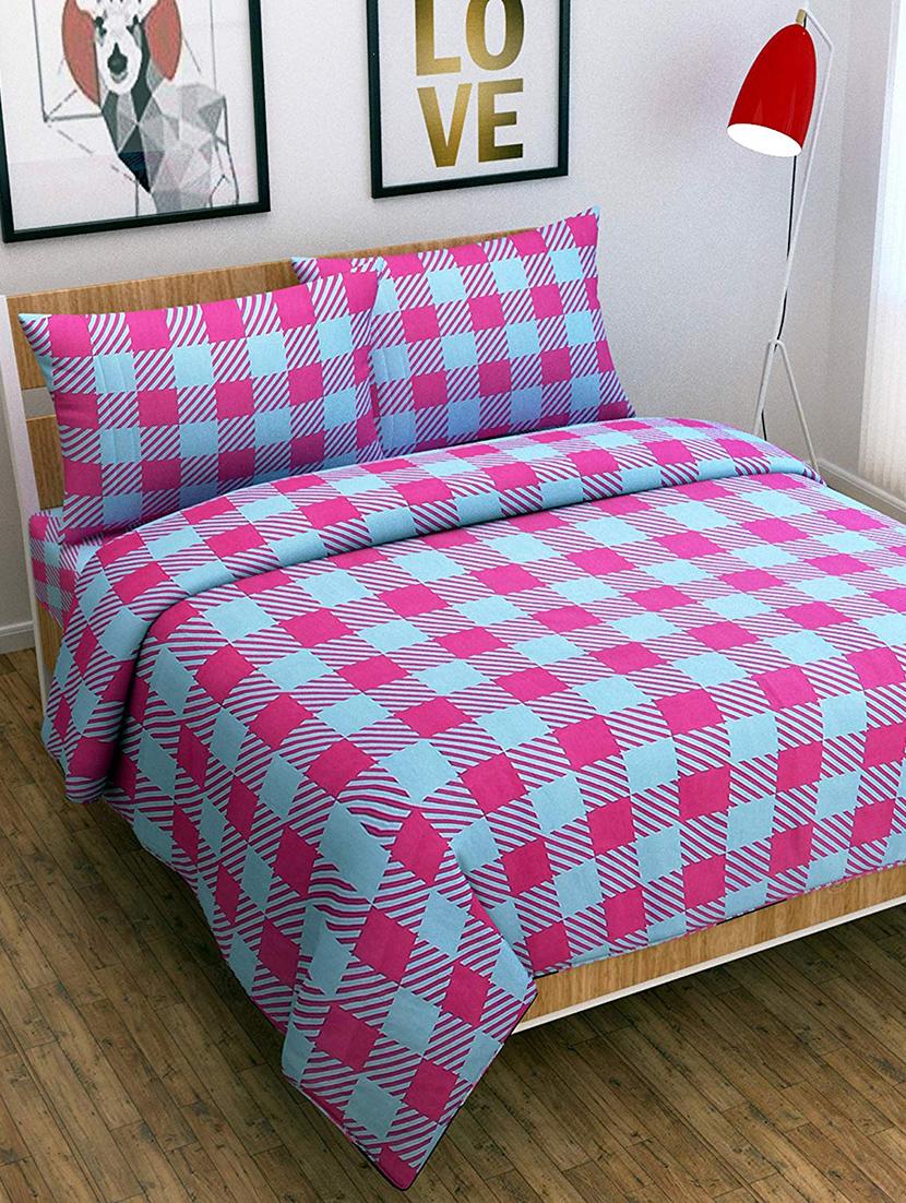cotton double bedsheets with 2 pillow covers - 17144935 - Zoom Image - 2