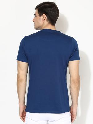 blue typographic chest print t-shirt - 17145369 - Standard Image - 3