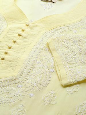 chikan kari straight kurta - 17145511 - Standard Image - 5